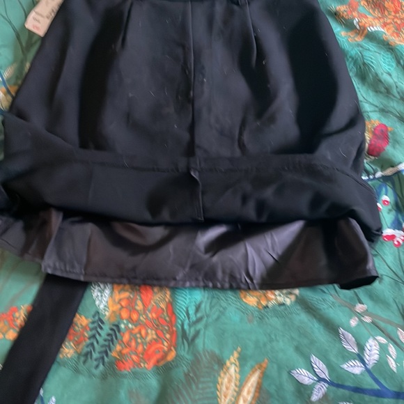 Twik lined pleated black skirt with belt - XS - Picture 3 of 4